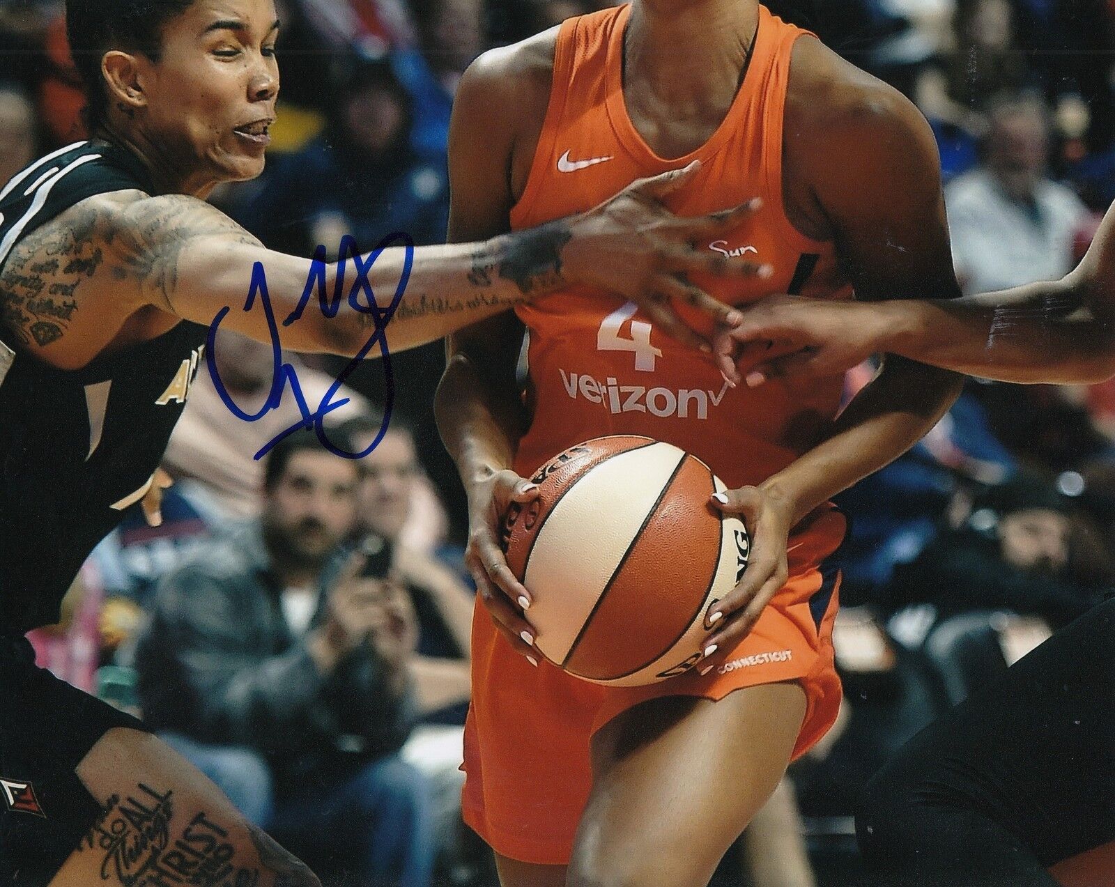 TAMERA YOUNG signed (LAS VEGAS ACES) WNBA *SAN ANTONIO STARS* 8X10 W/COA #1