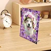Special Shape Purple Lily Table Top Diamond Painting Frame Kits for Families