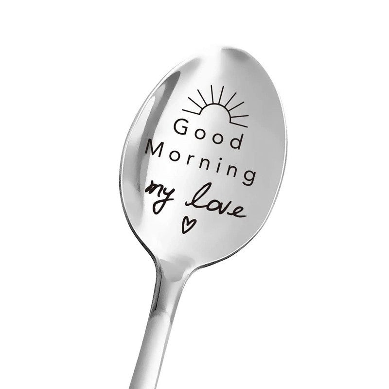 Fashion Letter Stainless Steel Spoon