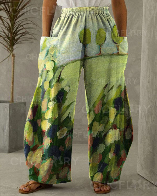 Women's Floral Print Loose Pants