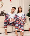 Family Snowman Flower Deer Letters Christmas Parent-child Pajamas