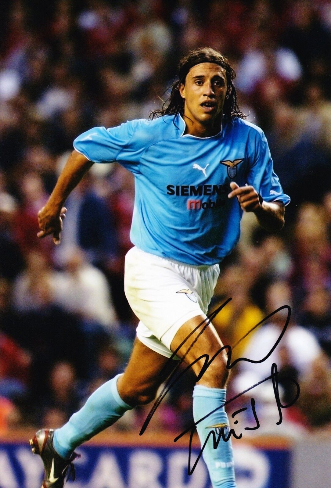 Hernan Crespo Signed 12X8 Photo Poster painting Lazio & Argentina AFTAL COA (1605)