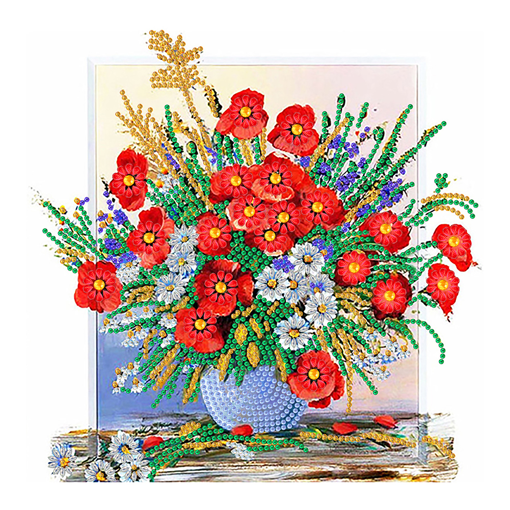 Colorful Vase 30*30cm(canvas) special shaped drill diamond painting