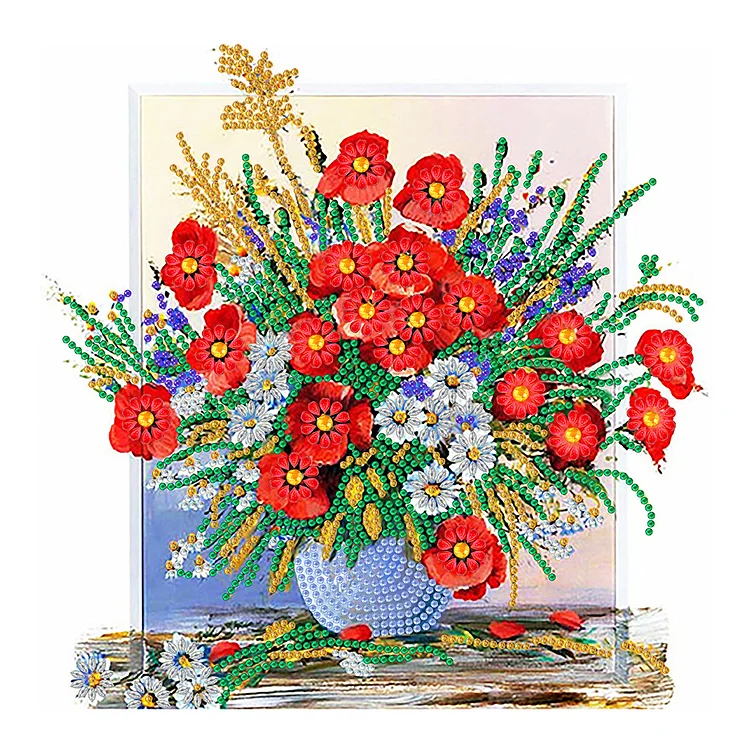 Partial Special-Shaped Diamond Painting - Colorful Vase 30*30CM