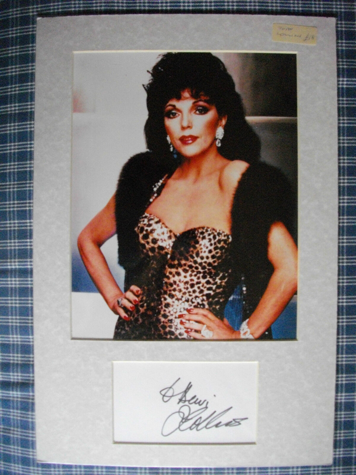 JOAN COLLINS AUTOGRAPHED MOUNT DYNASTY STAR TREK