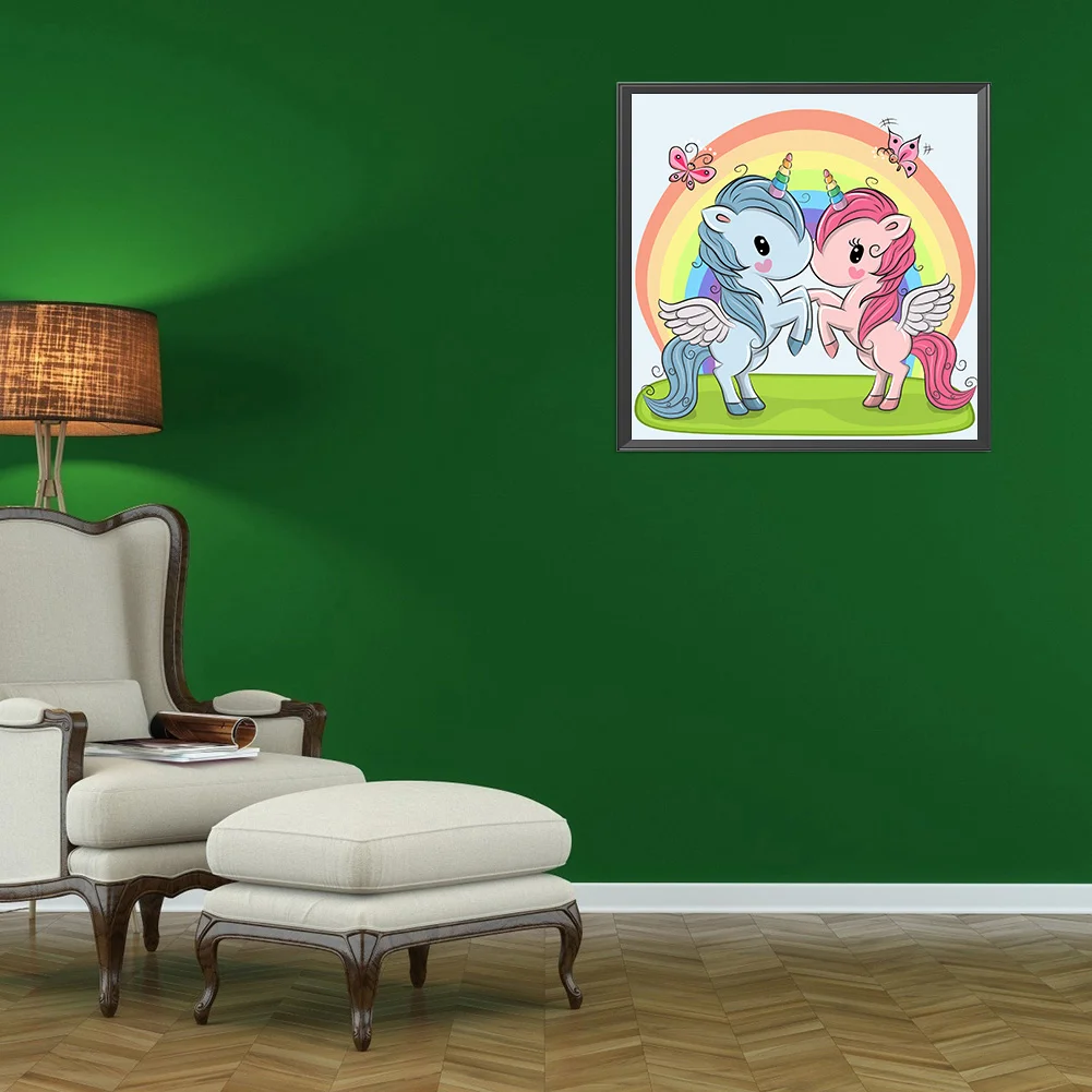 Full Round Diamond Painting 30*30cm - Unicorn