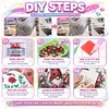 White Dressed Beauty Partial Drill Diamond Painting Kit 30x30cm