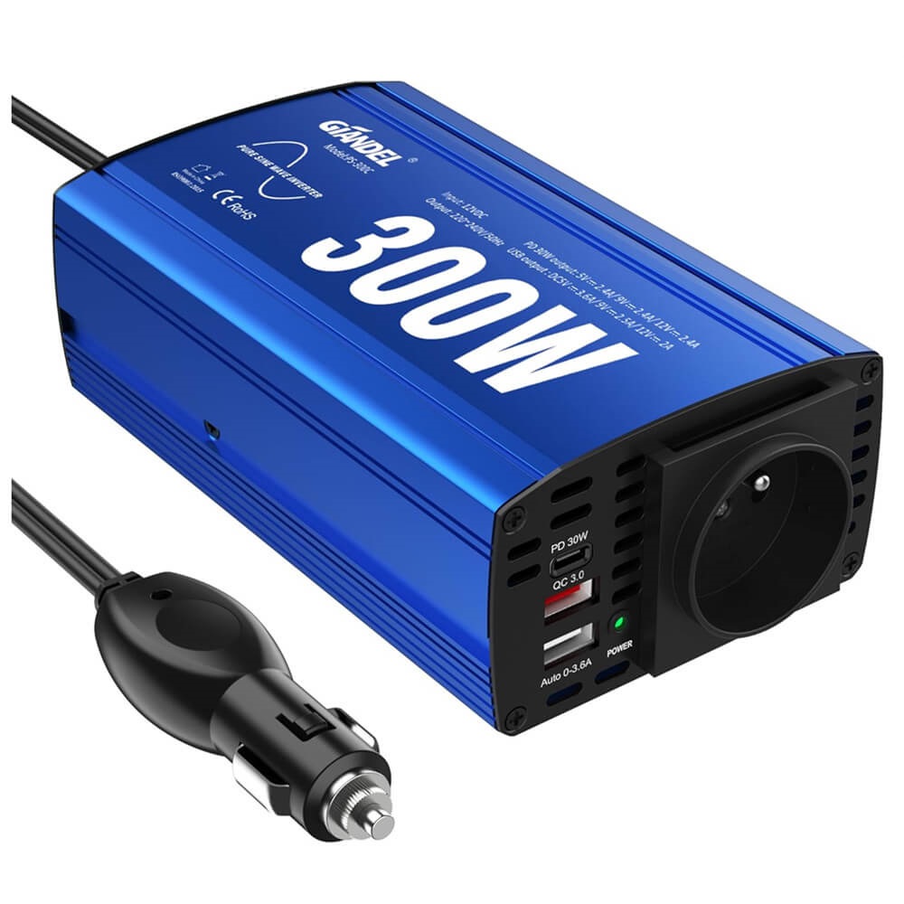 300W Pur Sinus Convertisseur 12V 220V 230V 