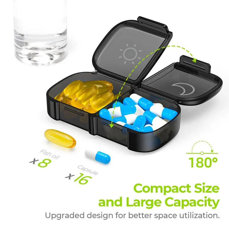 AM PM Weekly Pill Organizer &ndash; Travel-Friendly, Large Capacity & BPA-Free