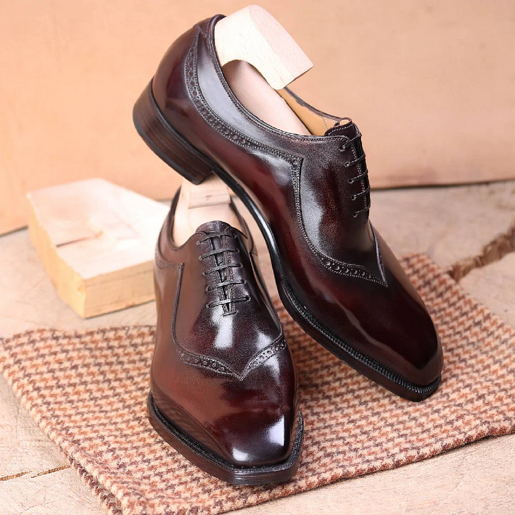New Style Square Toe Handmade Leather Shoes