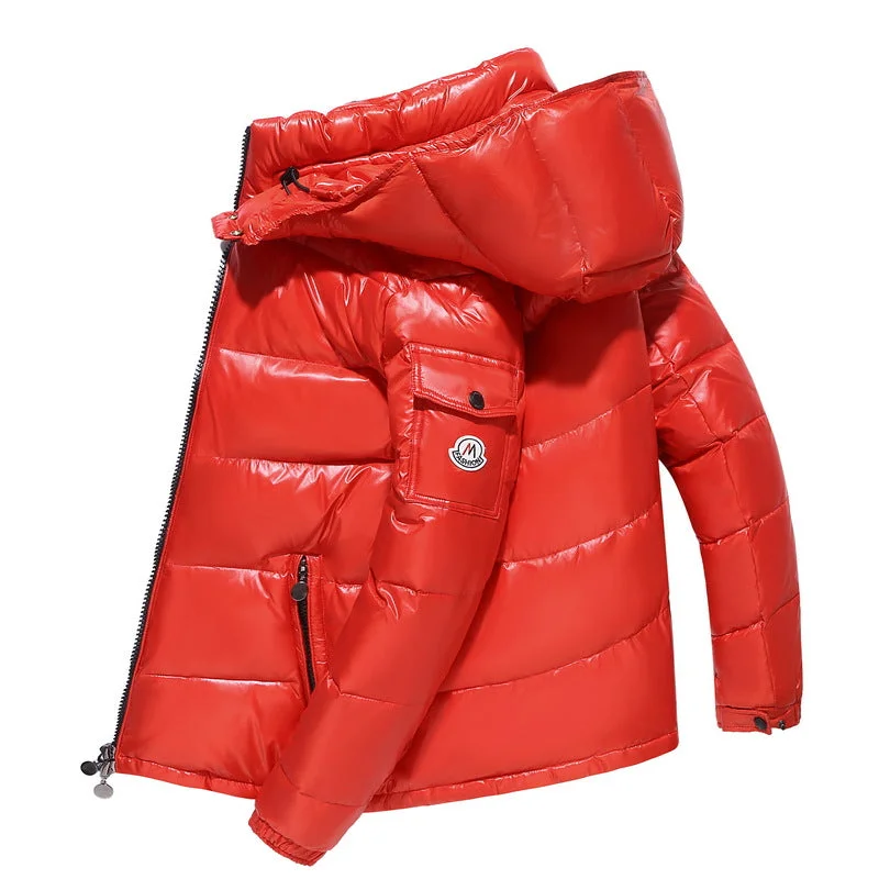 Men's Shiny Down Jacket Thin And Thick Unisex Coat