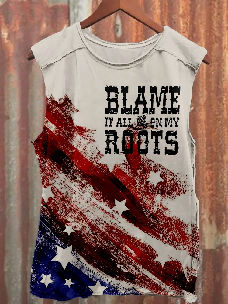 Blame it all on My Roots Country Music Tank Top