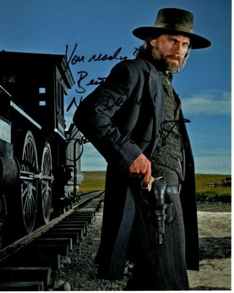 Anson mount signed hell on wheels cullen bohannan 8x10 Photo Poster painting great content