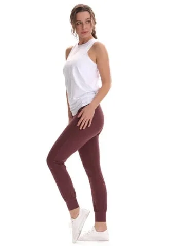 Pornhint SHINBENE High Waist Squatproof Fitness Joggers Yoga Pants Women Stretchy Running Workout Sport Trousers with Two Side Pocket