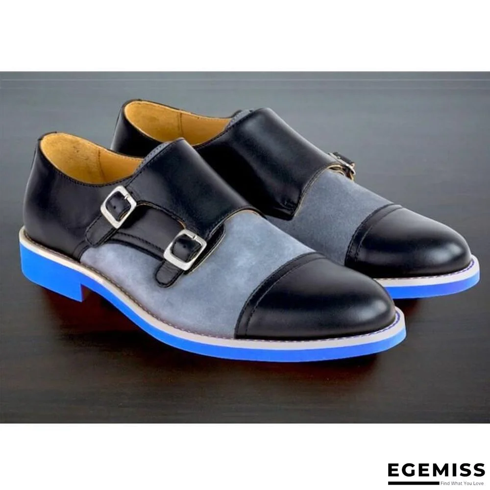 Men's Business Double Buckle Monk Shoes | EGEMISS
