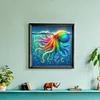 Pieuvre color&eacute;e-perceuse ronde peinture diamant-40*40cm