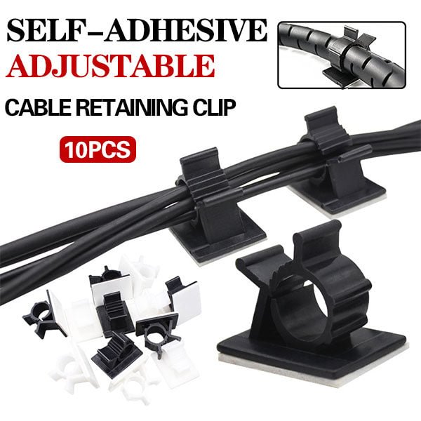 Self-Adhesive Adjustable Cable Clip Holder(10pcs)