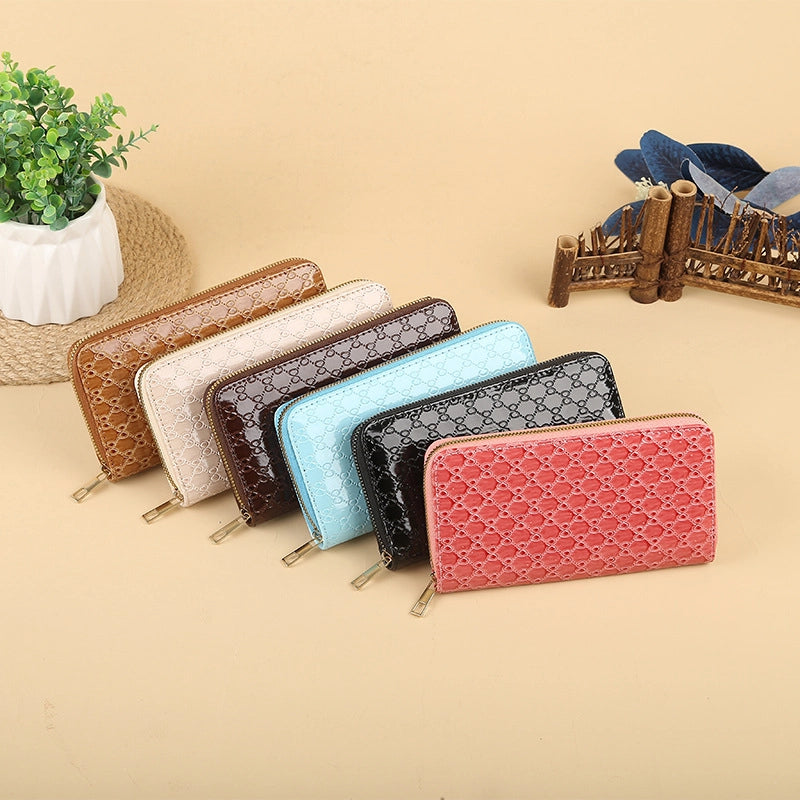Unisex Solid Color Pu Leather Side Zipper Wallets