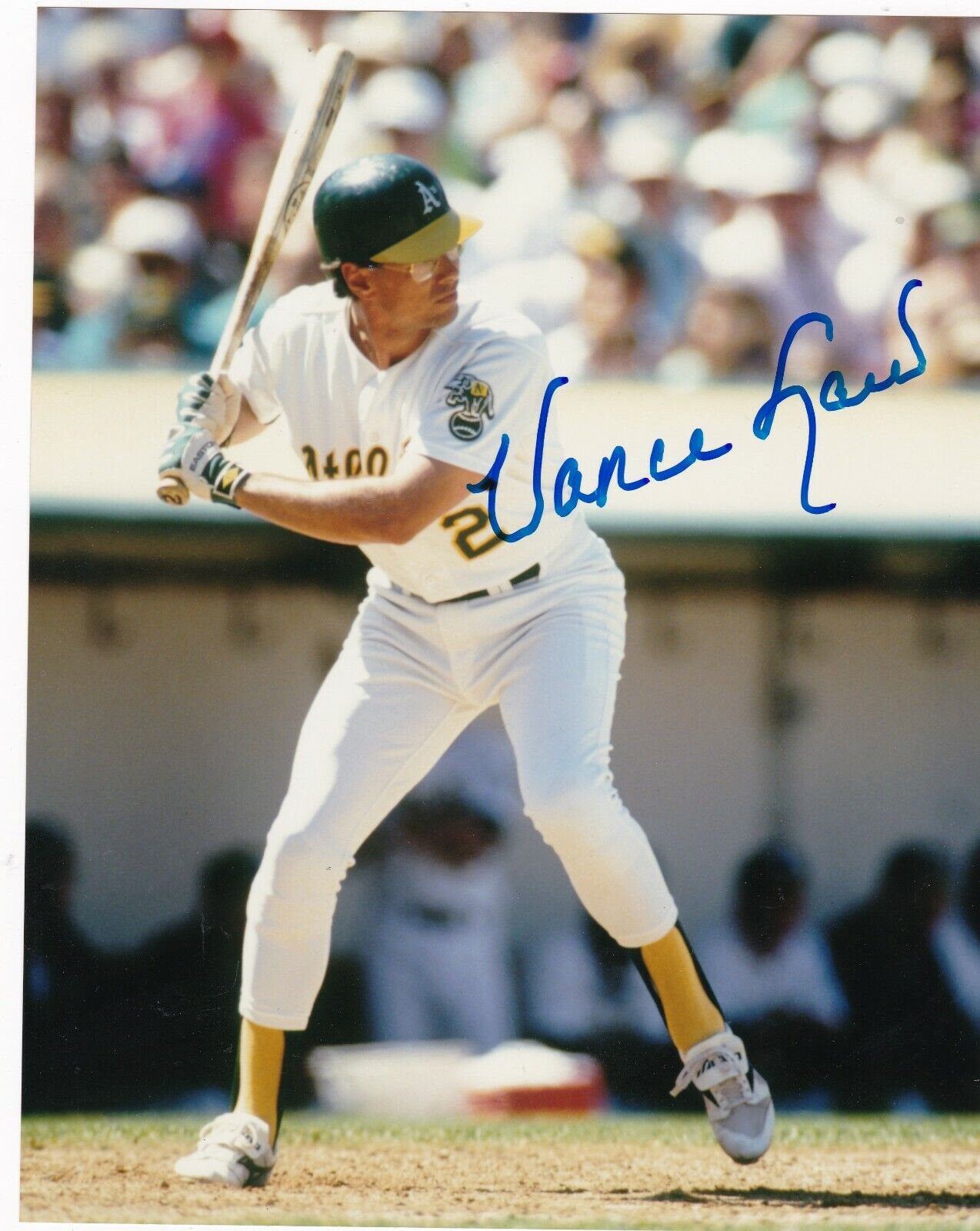 VANCE LAW OAKLAND A'S ACTION SIGNED 8x10