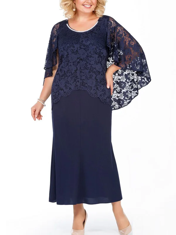 Lace solid color dress