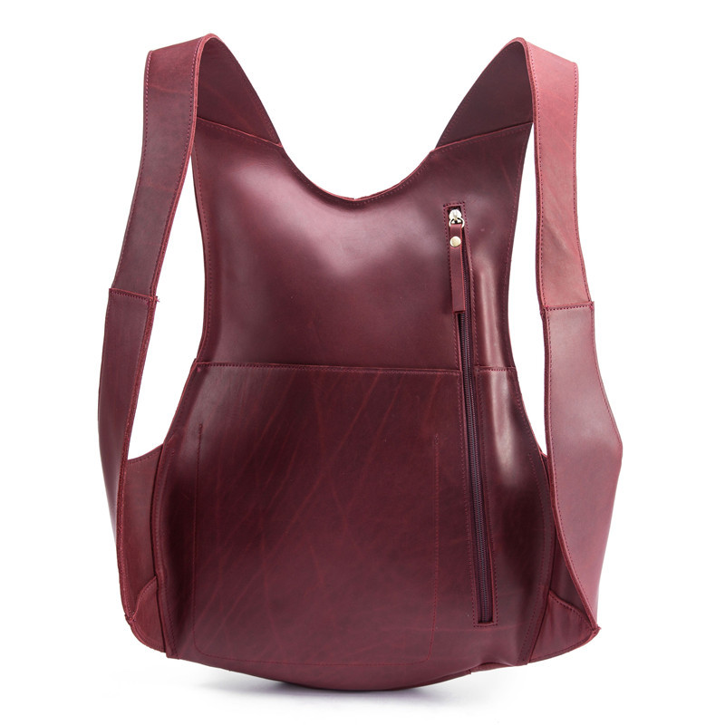 Back of Color Wine Red of Backpack