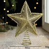 20CM Silver Red Golden Star Christmas Tree Top Decor