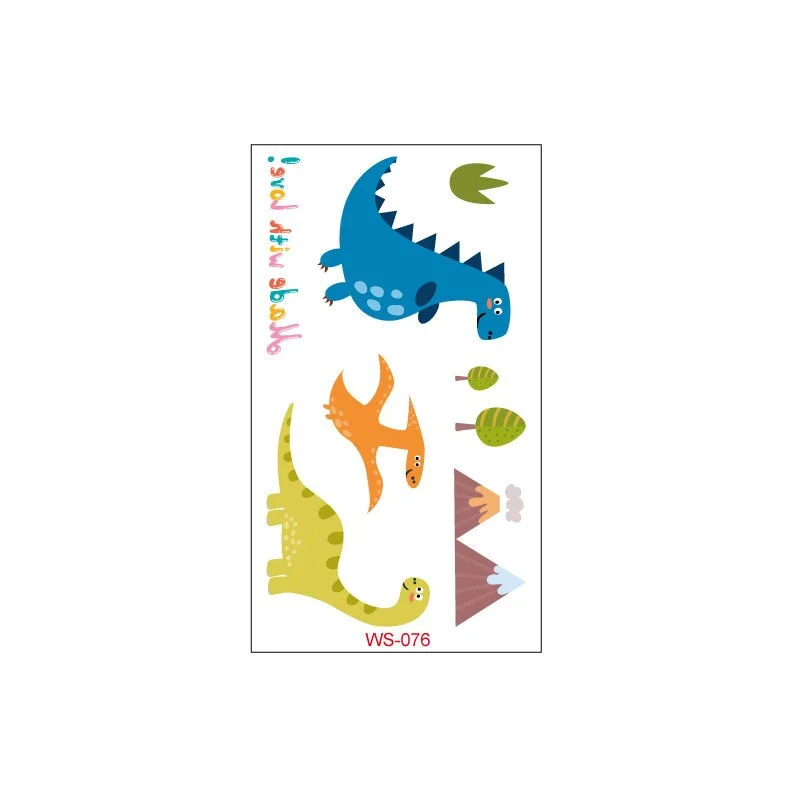 New dinosaur tattoo stickers waterproof children cute cartoon tyrannosaurus pterosaur animal party toy tattoo stickers