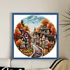 (Stamped/Counted) Autumn Street-14CT Cross Stitch 31*31cm/12.2*12.2in tapestrymarket