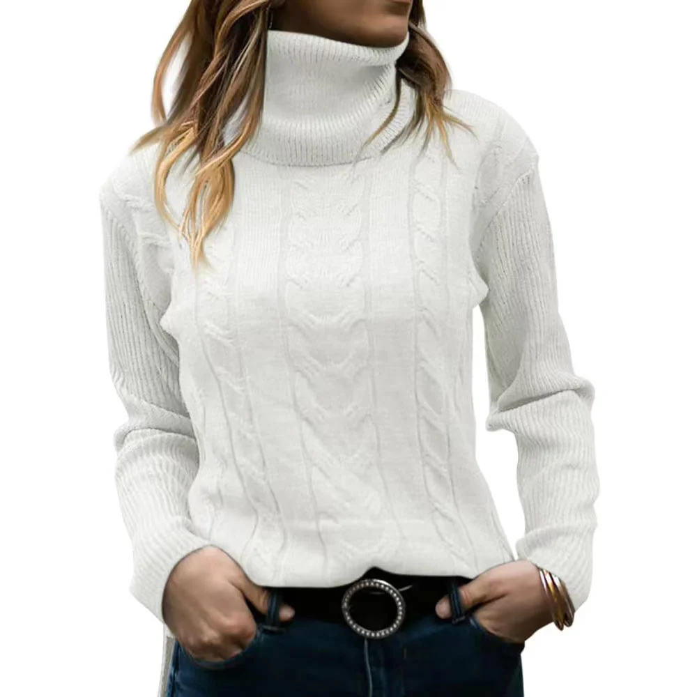 Smiledeer New autumn and winter women's turtleneck retro sweater