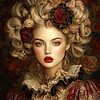 (40*40cm)Retro Girl - Full Round Drill Diamond Painting