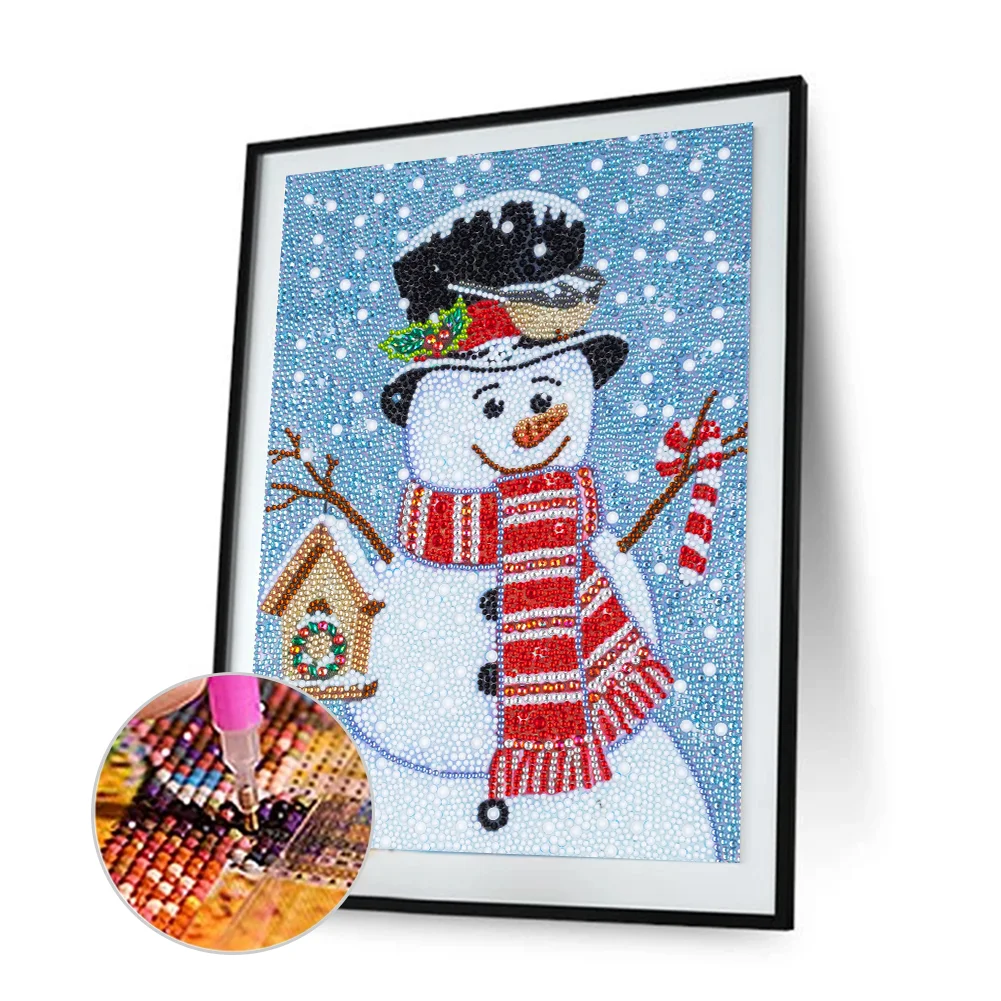 Diamond Painting - Full Crystal Rhinestone - Snowman(30*40cm)