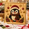 Framed Christmas Penguin - Pearls Painting Kit DIY Diamond Painting Pearl Dot Crafts 20x20CM