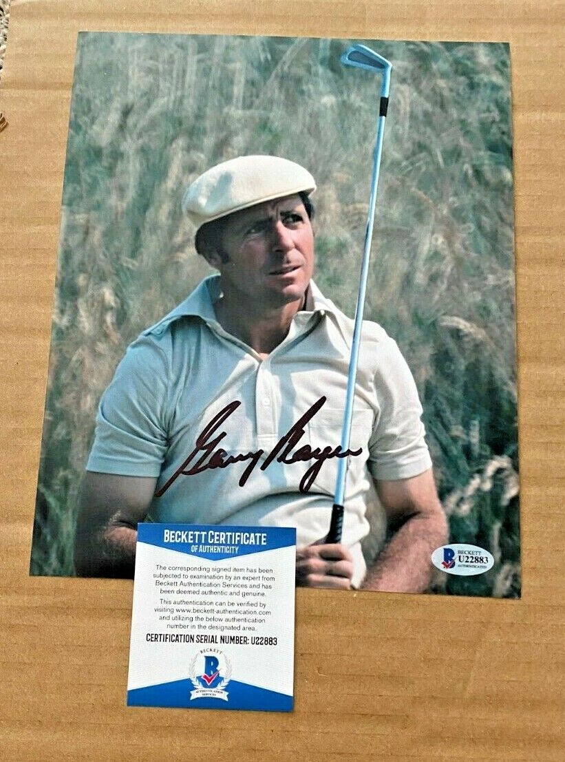 GARY PLAYER SIGNED 8X10 PGA GOLF Photo Poster painting BECKETT CERTIFIED #2