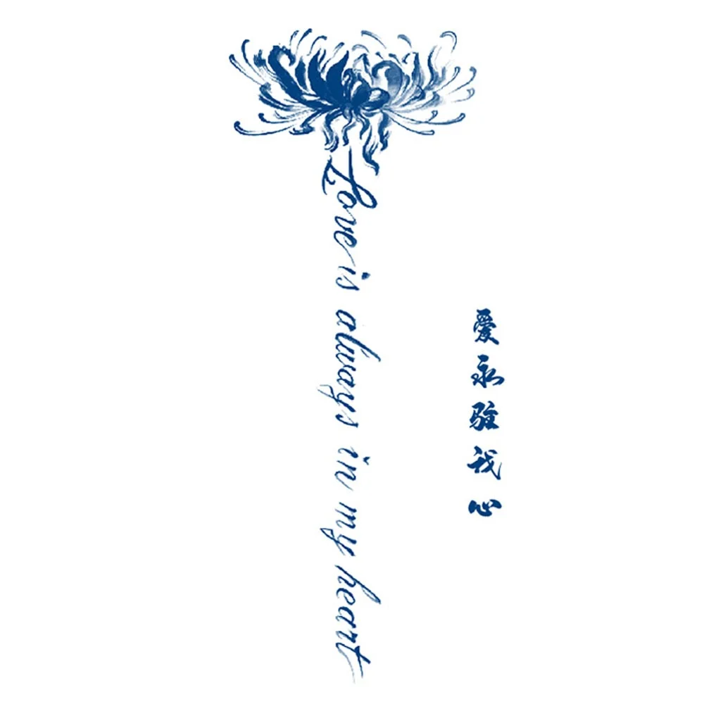 Semi-permanent Waterproof Temporary Tattoo Sexy flowers Body Art Tattoo Sticker Full Fake Tatoo Women Men