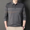 Men's Jacquard Striped Fashion Loose POLO