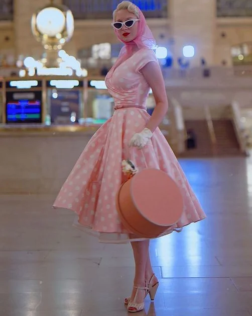 Retro polka dot dress
