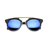 Horned Mirrored Lens Sunglasses 
