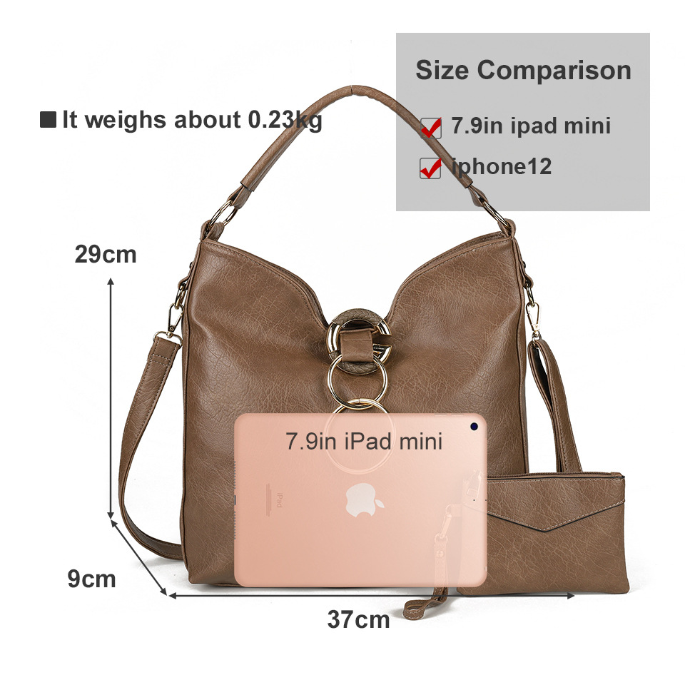 Solid Color Premium Textured Ladies Tote