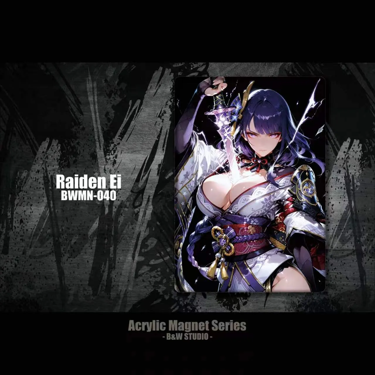 B&W Studio - Raiden Shogun Acrylic Fridge Magnet BWMN-040 Genshin Impact-