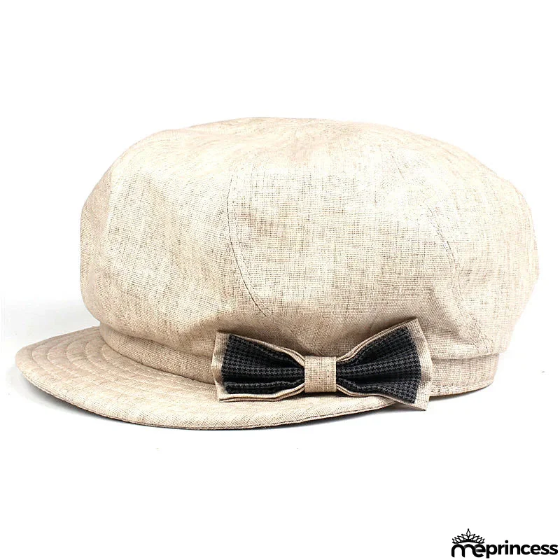 Women's Cotton Solid Pattern Sun Protection Beret Casual Cap