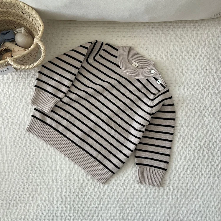 Baby Striped Dots Knitted Casual Sweater