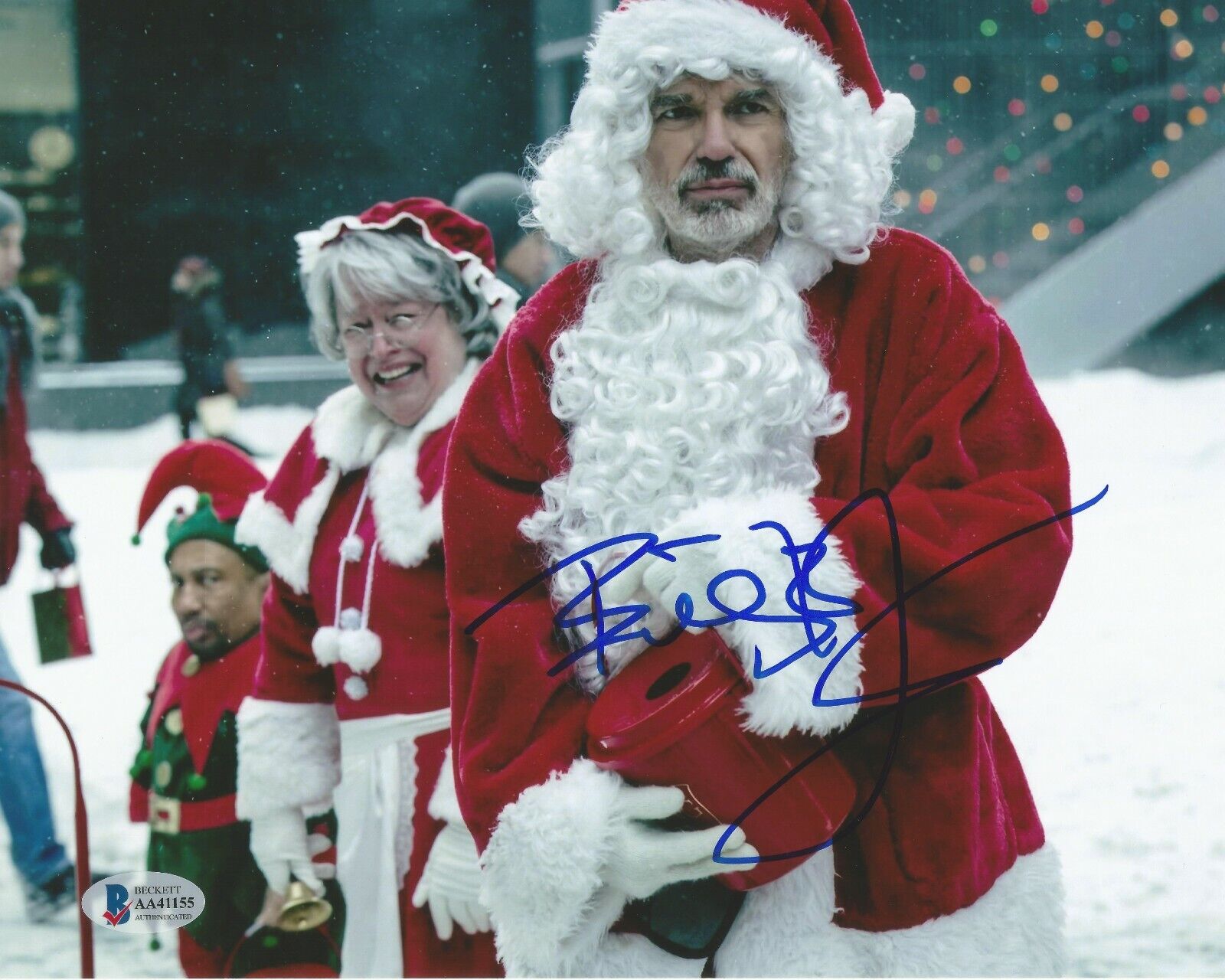 Billy Bob Thornton Bad Santa Christmas Signed Photo Poster painting 8x10 Beckett Authentic