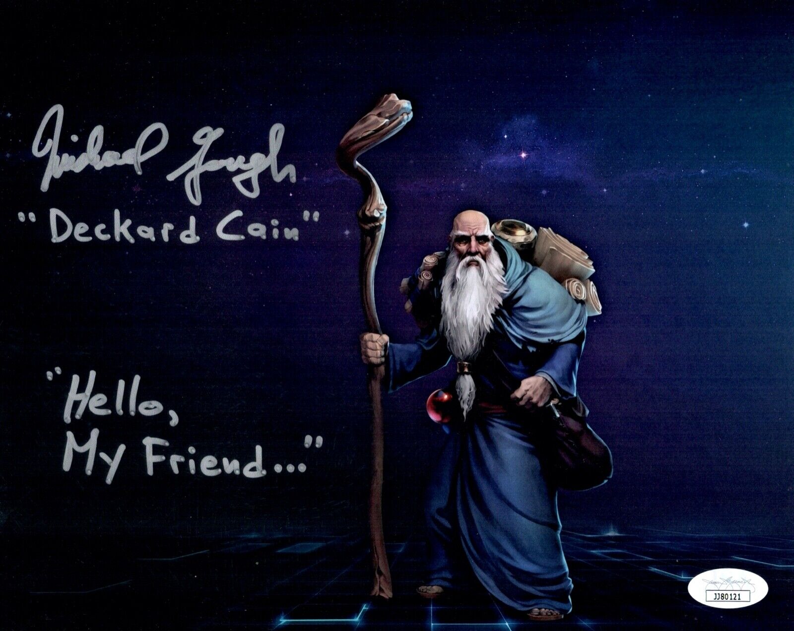 MICHAEL GOUGH Signed 8x10 Photo Poster painting DIABLO 3 DECKARD CAIN Autograph COA JSA Cert