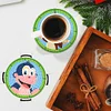 6Pcs/set Diamond Painting Christmas Coaster Cup Cushion with Rack Cup Pad Decor