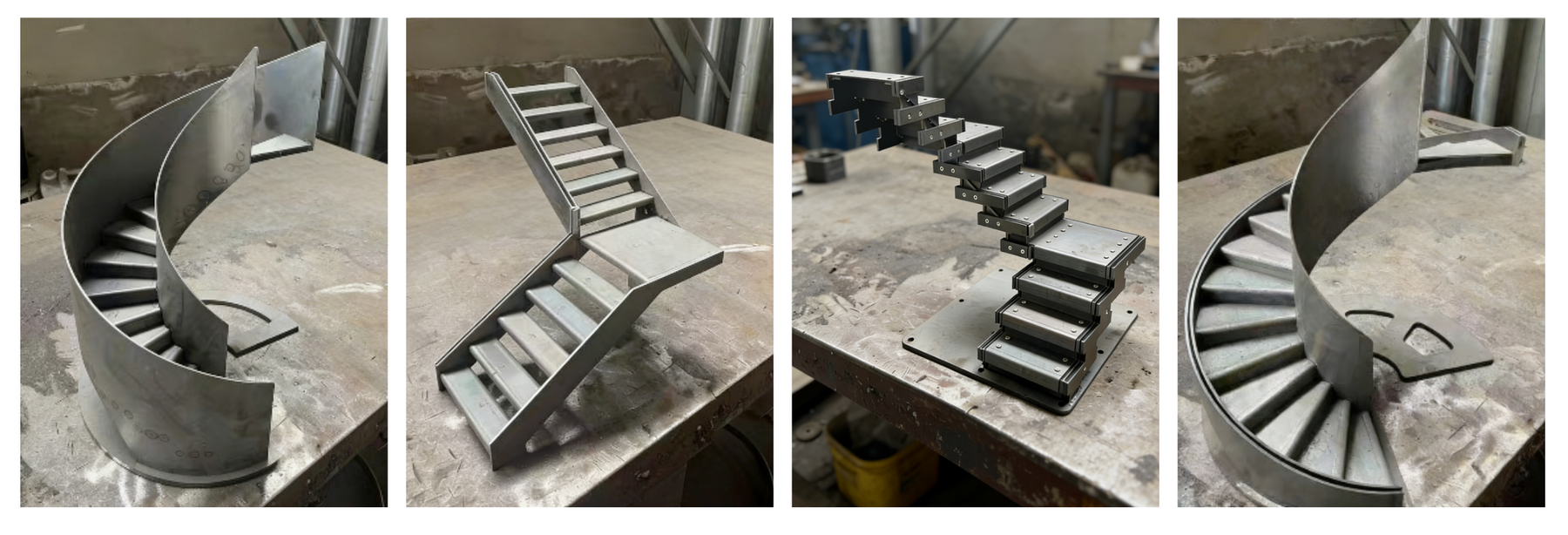 Steel staircase sample