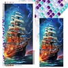 Diamond Painting-DIY Full Round Drill Large Sailboat(80*40 CM)