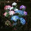 Solar LED Hydrangea Flower Light 10H Lighting Time Ground Plug Flower Light for Garden Pathway Patio Backyard Landscape Decor