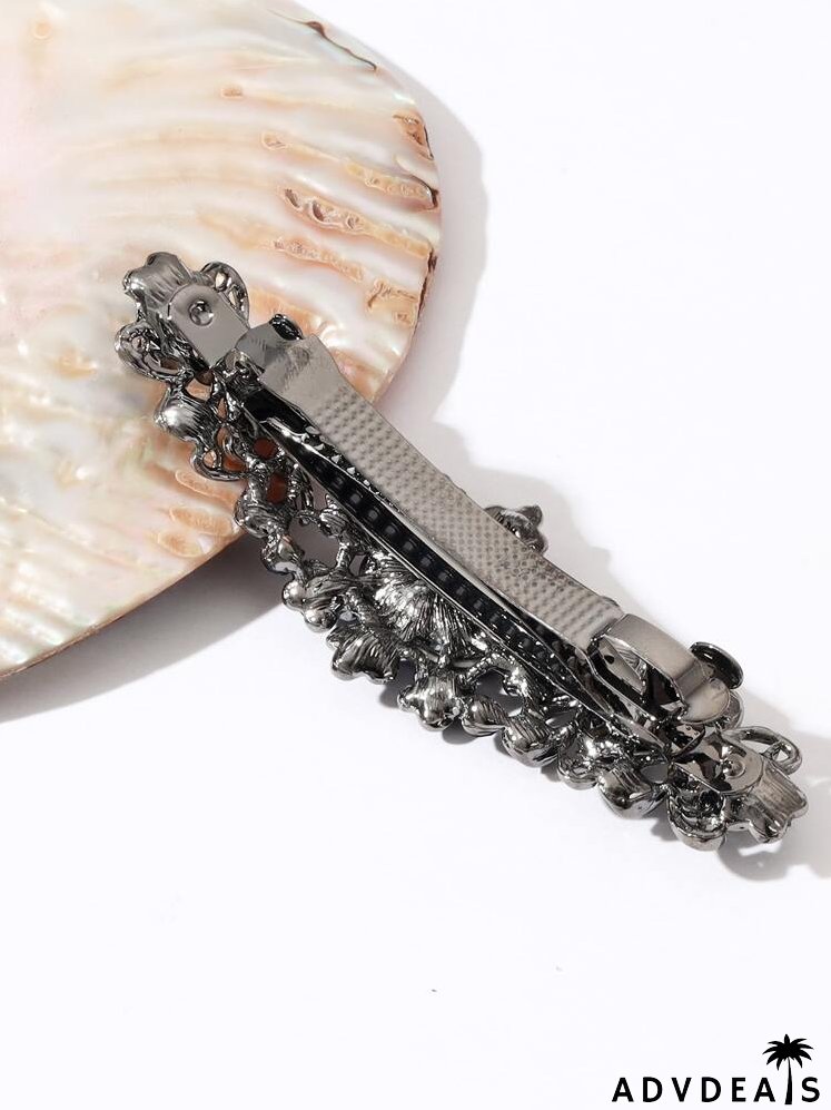 Gemstone & Flower Decor French Clip