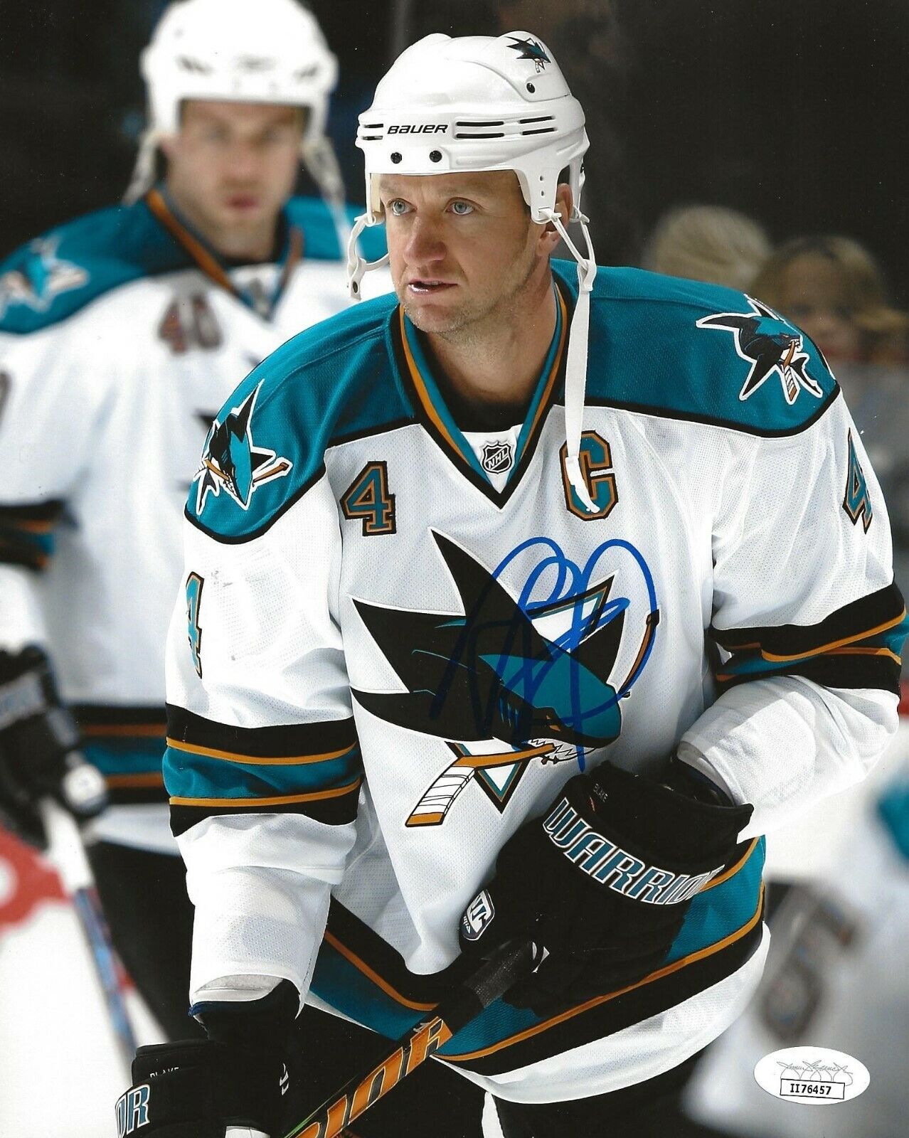 Rob Blake signed San Jose Sharks 8x10 Photo Poster painting autographed HOF #2 JSA