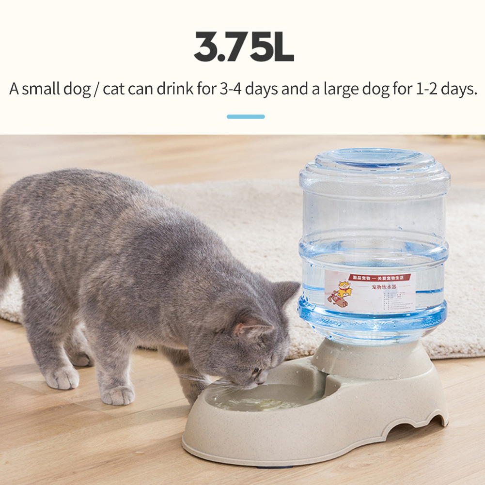 

3.75L Dog Cat Automatic Feeder Drinker Puppy Pet Food Water Dispenser Bowl, 501 Original